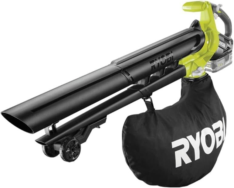 RYOBI ONE+ OBV18 Aspirateur/souffleur de feuilles brushless 18 V – 6,0 m³/min, 200 km/h, sans batterie ni chargeur