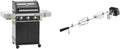 RÖSLE BBQ-Portable Videro E2-P Barbecue électrique de table – 2 brûleurs, grille de maintien au chaud, couvercle avec insert vitré, acier thermolaqué, noir/argent