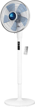 Rowenta VU5870 Ventilateur sur pied Turbo Silence Extreme+ – Télécommande, 5 vitesses, arrêt automatique, minuterie, oscillation automatique, hauteur réglable, blanc