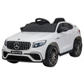 HOMCOM Mercedes-Benz Voiture électrique enfant avec télécommande et ceinture – Blanc