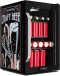 Klarstein Mini-réfrigérateur 70 L – Clayettes amovibles, porte vitrée, LED, silencieux, adapté extérieur, 0–10 °C, idéal boissons et bouteilles