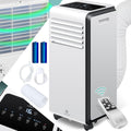 KESSER Climatiseur mobile 4-en-1 – Refroidissement, déshumidification, ventilation, 9000 BTU/h, 1005 W, télécommande, minuterie, mode nuit, roulettes 360° 1