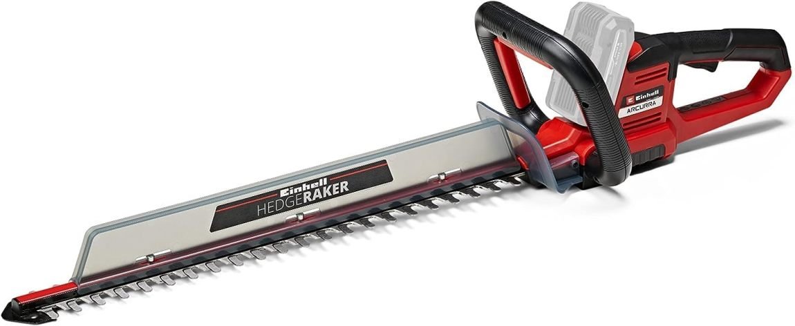 Einhell ARCURRA 18/55 Taille-haies sans fil Power X-Change – 18 V, lame 55 cm, écartement 18 mm, collecteur, poignée avant étroite, sans batterie