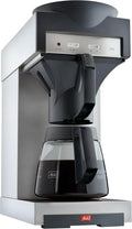 Melitta 20348 Cafetière filtre avec verseuse en verre – Inox/noir