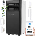 Echos Climatiseur mobile 3-en-1 Wi-Fi – Kit fenêtre, tuyau d’évacuation, minuterie 24 h, télécommande, 9000 BTU, 3 modes