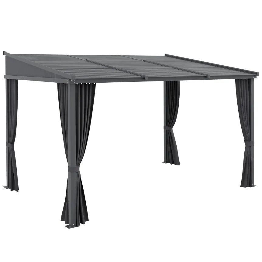 Outsunny Pergola avec toit coulissant – Structure métallique