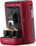 Philips Senseo Maestro Machine à dosettes – Intensité réglable, fonction mémoire, réservoir 1,2 L, produit écoresponsable, rouge CSA260/90 1