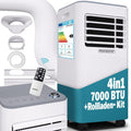 Monzana MZKA2000 Climatiseur mobile local 7000 BTU 3-en-1, 750 W – Tuyau d’évacuation, minuterie 24 h, jusqu’à 25 m², télécommande, déshumidificateur, kit volet