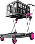 Chariot pliable multifonction – Chariot de courses mobile avec caisse de rangement