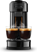 Philips Senseo Switch Machine à dosettes et cafetière filtre 2-en-1 – Réservoir 1 L, 7 tasses en une fois, noir laqué
