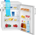 Bomann VS 2195.1 Réfrigérateur 133 L sans congélateur – 3 clayettes, bac à légumes, porte réversible, silencieux, éclairage LED