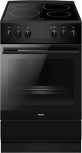 Amica SHC 11509 SM Cuisinière pose libre 50 cm – Plaque vitrocéramique, four électrique, fonction Eco, chaleur voûte/sole, noir mat