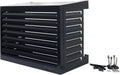 Qventi Cache climatisation extérieur aluminium – Anthracite/gris, grille de protection, montage facile, taille S, 100 × 50 × 75 cm