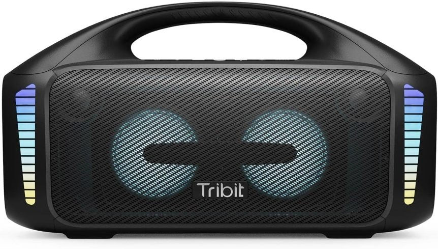 Tribit StormBox Blast Enceinte Bluetooth portable 90 W – Son stéréo puissant avec XBass, effets lumineux LED, Bluetooth 5.3, IPX7, TWS, 30 h d’autonomie, extérieur 1