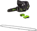 Greenworks Tronçonneuse sans fil 40 V avec moteur sans balais – Batterie 2 Ah, chargeur et chaîne de rechange 25 cm inclus