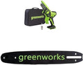 Greenworks Mini-tronçonneuse sans fil 24 V 10 cm (4 pouces) – Sans batterie ni chargeur, guide 10 cm inclus