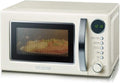 SEVERIN MW 7892 Micro-ondes rétro 2-en-1 avec grill – 5 puissances, 8 programmes auto, env. 700 W, crème/chrome