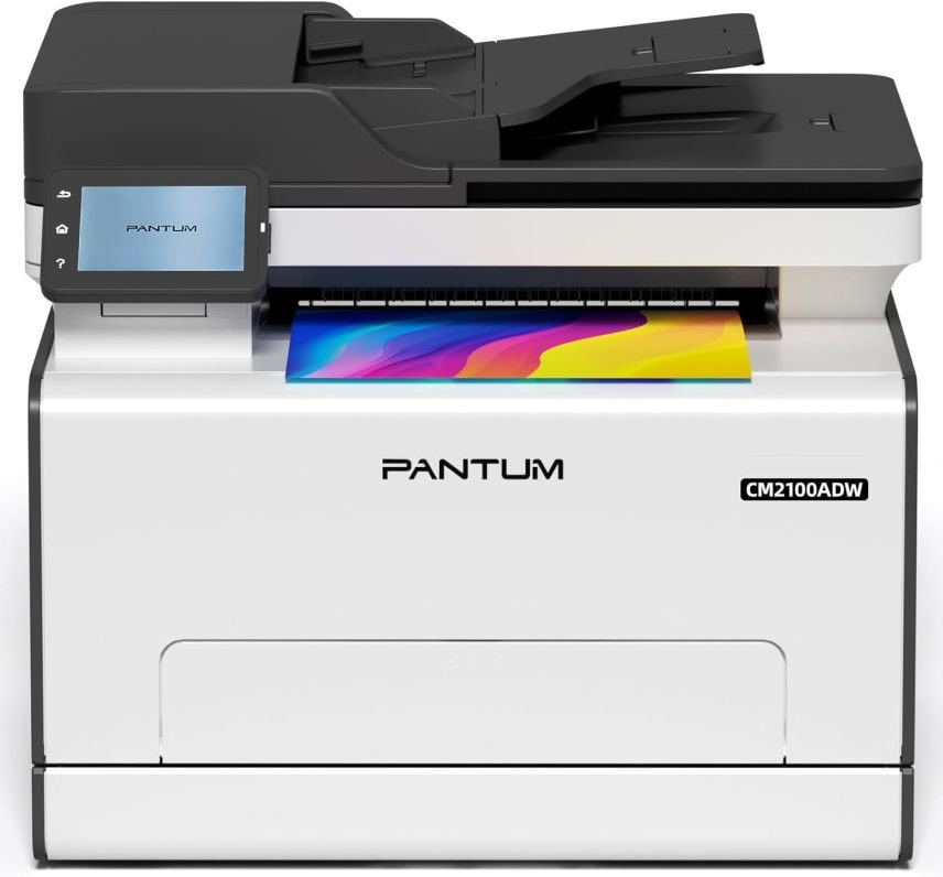 PANTUM CM2100ADW Imprimante laser, imprimante multifonction couleur pour imprimer, copier et numériser avec ADF, impression recto verso automatique, WLAN NET USB, 20ppm,