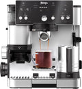 Ninja Luxe Essential ES501EU Machine à café 2-en-1 avec broyeur et mousseur – Latte, cappuccino et espresso, 2 réglages de mousse, argent
