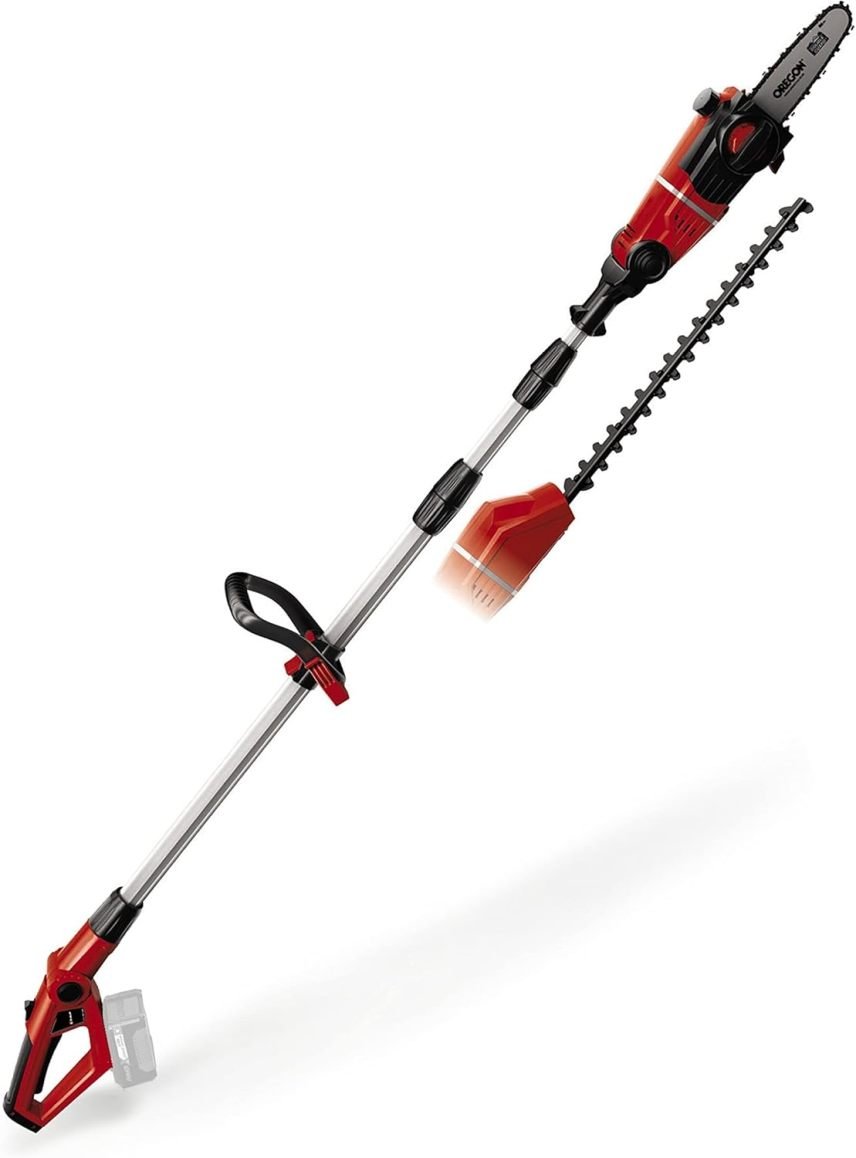 Einhell Outil multifonction sans fil GE-HC 18 Li T-Solo (2-en-1 taille-haies et tronçonneuse, guide-chaîne Oregon, sans batterie ni chargeur) (sans batterie ni chargeur)
