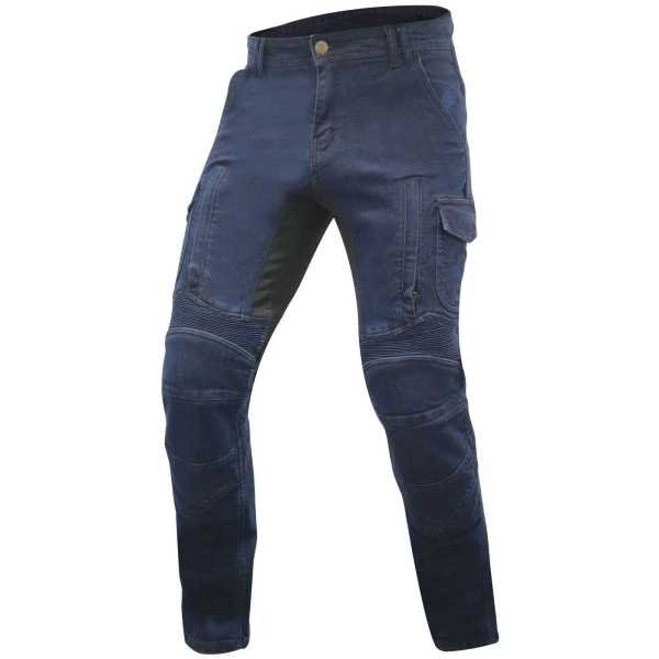 Trilobite Acid Scrambler Jean moto homme bleu foncé – Coupe Slim Straight, renfort Kevlar®, protections CE