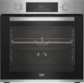 Beko BBSM12340X Ensemble four encastrable + plaque induction – 4 zones, four 72 L à 8 modes, sécurité enfant, touches sensitives, noir/inox 1