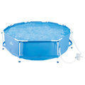 CRIVIT Piscine tubulaire Ø 300 × H 76 cm avec pompe filtrante – Article de second choix, comme neuf