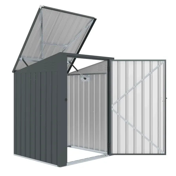 Fornorth Abri à poubelles 98x101x131cm, gris foncé