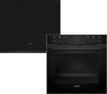 Siemens EQ522IA01 Ensemble four/plaque encastrable – Four HE517GBS4 60 × 60 cm, chaleur tournante 3D, autonettoyage, rail clip + plaque induction EI645CFB6E avec PowerBoost, cadre inox 1