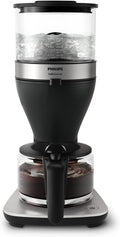 Philips Cafetière filtre tout-en-un HD7900/50 – Broyeur conique intégré, double bac à grains, verseuse verre 1,25 L, intensité personnalisable 1