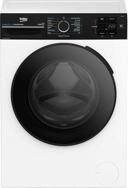 Beko WMC91464ST1 b300 Lave-linge 9 kg – Bluetooth, moteur ProSmart Inverter, vapeur, Pet Hair Removal, WaterSafe+, blanc