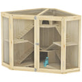 PawHut Cage pour hamster en bois 4 niveaux avec accessoires et fenêtre