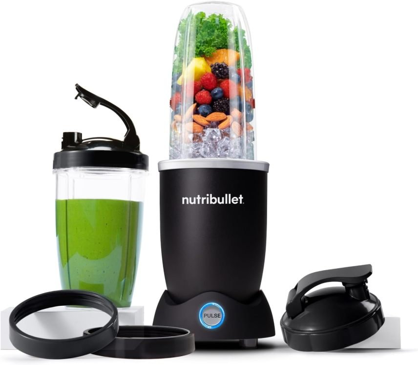 Nutribullet Pro 1200 Blender multifonction – 1200 W, mixeur/hachoir/smoothies, gobelets 700 et 900 ml, noir, NB120MB