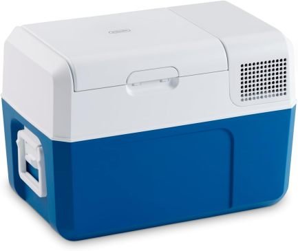 Mobicool MCF40 Glacière électrique à compresseur 38 L, 12/24/230 V – Mini-réfrigérateur pour voiture, camion, bateau et camping-car, bleu
