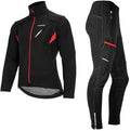 ROCKBROS Ensemble cyclisme hiver homme – Veste et pantalon imperméables, coupe-vent, thermiques, tailles S à 4XL