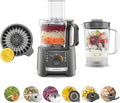 Kenwood MultiPro Compact FDP31.360GY Robot 800 W – Bol 2,1 L, blender 1,2 L, 2 vitesses + Pulse, crochet, disques et presse-agrumes, gris
