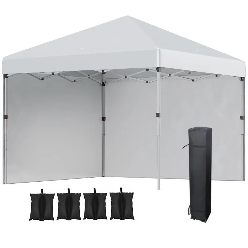 Outsunny Barnum pliant réglable en hauteur UV30+ avec parois latérales 1
