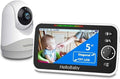 HelloBaby Babyphone vidéo avec caméra et audio – Écran 5 pouces, batterie 3500 mAh, caméra PTZ, audio bidirectionnel, mode ECO, vision nocturne, portée jusqu’à 293 m