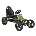 HOMCOM Kart à pédales enfant style militaire – Frein à main et réglages ajustables