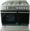 Gasline GAG90GOXFL Cuisinière à gaz 90 cm avec compartiment bouteille – 5 brûleurs Sabaf, allumage électrique et sécurité de flamme, propane GPL