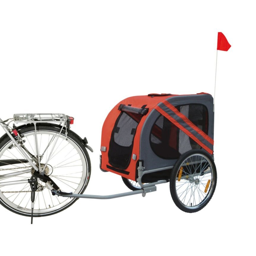 Karlie Remorque vélo Doggy Liner Economy jusqu’à 40 kg, rouge/gris – Article de second choix, très bon état 1
