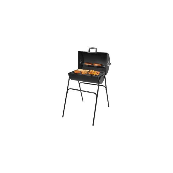 GRILLMEISTER Barbecue au charbon en tonneau KANSAS – Article de second choix, très bon état