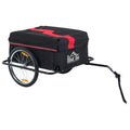 HOMCOM Remorque vélo cargo pliable avec grande caisse de transport