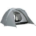 Outsunny Tente de camping dôme 2 à 3 personnes, extensible, 4 portes 1