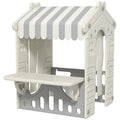 AIYAPLAY Maison de jeu pour enfants, intérieur, avec comptoir de service & rideaux