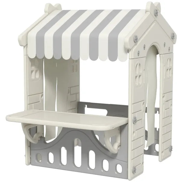 AIYAPLAY Maison de jeu pour enfants, intérieur, avec comptoir de service & rideaux