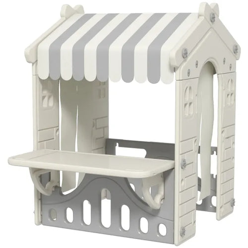 AIYAPLAY Maison de jeu pour enfants, intérieur, avec comptoir de service & rideaux