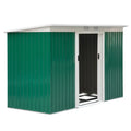 Outsunny Abri de jardin en acier – Résistant aux intempéries, grand espace de rangement