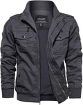 EKLENTSON Veste mi-saison homme – Style cargo/travail, nombreuses poches, légère, outdoor et loisirs, printemps/automne
