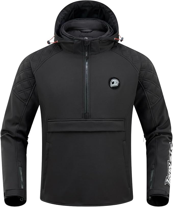 IRON JIA'S Veste moto homme toutes saisons certifiée CE – Avec protections, coupe-vent et protection contre le froid